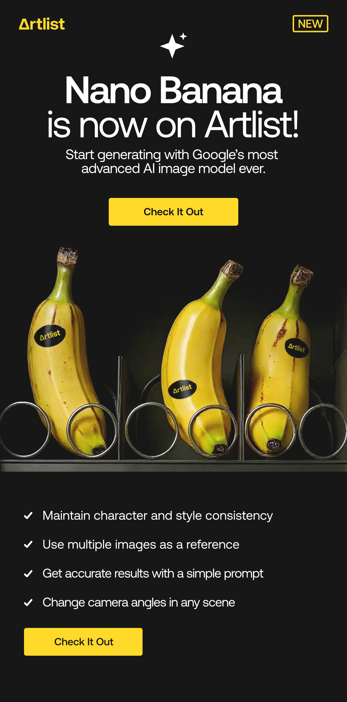 Nano Banana Just Landed on Artlist